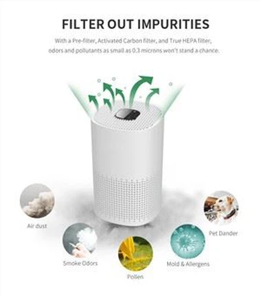 Deisce HEPA Mini Purifier Aeir Ón tSín