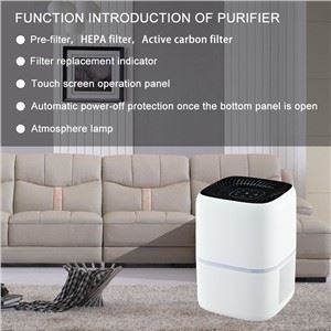Tábla Purifier Aeir Le Scagaire HEPA Scáileán Tadhaill